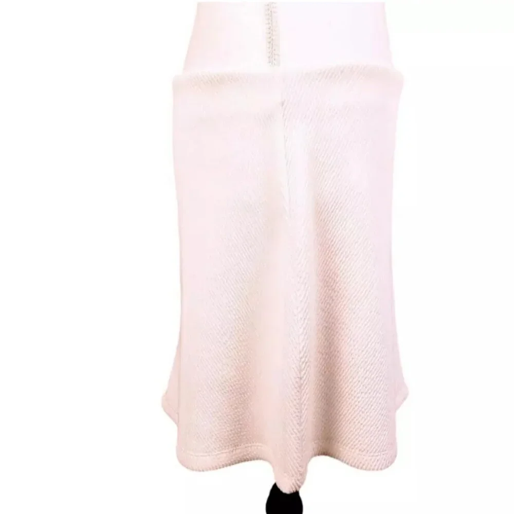 NWT ZARA TRAFALUC Mini Skirt, White Polyester Stretchy Elastic Boho Casual, L - Picture 3 of 10